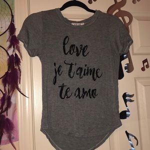 grey love tee